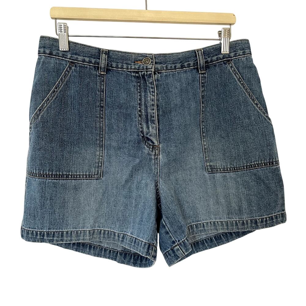 Sonoma Jeans life & style modest mom jean shorts women's size 12 cotton pockets